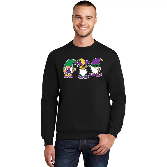 Mardi Gras Gnomes Party Tall Sweatshirt