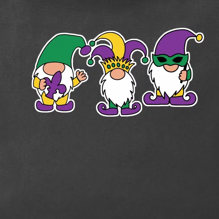 Mardi Gras Gnomes Party Zip Tote Bag