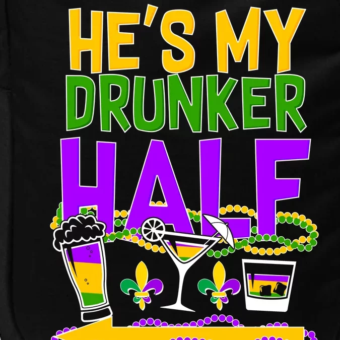 Mardi Gras He's My Drunker Half Impact Tech Backpack