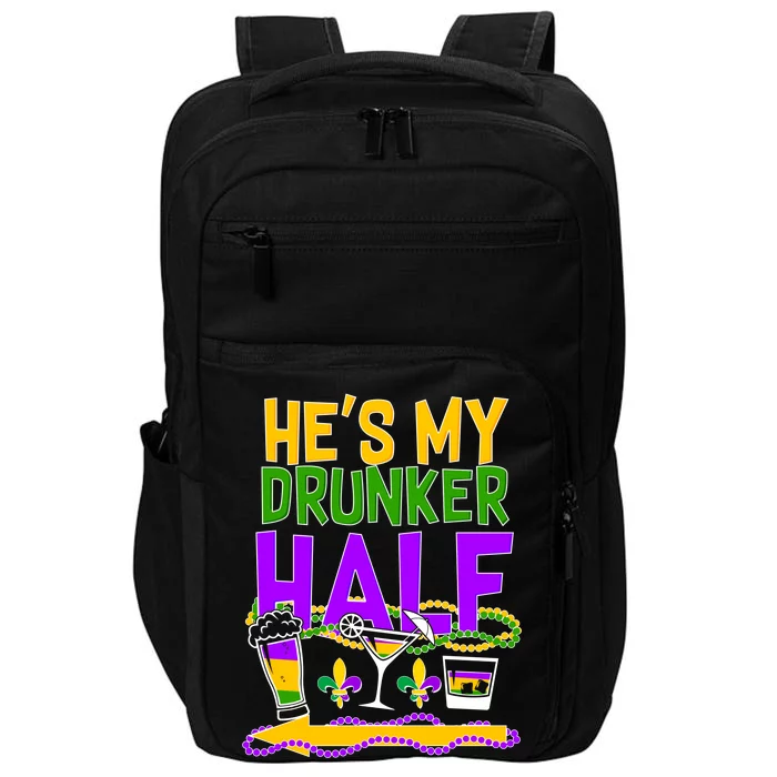 Mardi Gras He's My Drunker Half Impact Tech Backpack