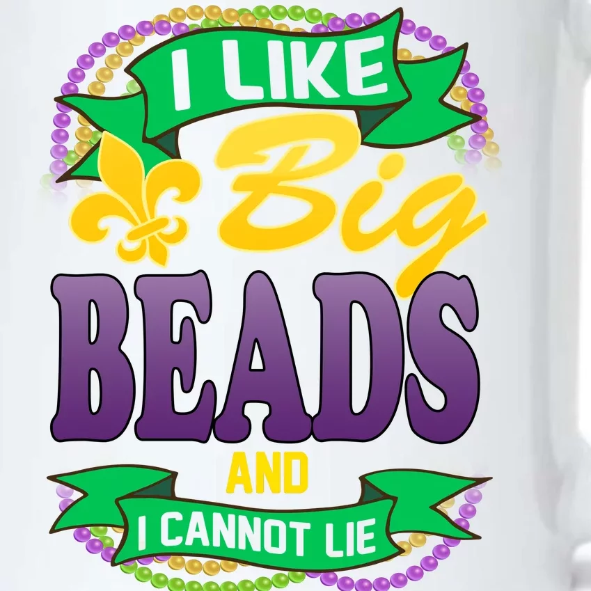 Mardi Gras I like big beads and i cannot lie Black Color Changing Mug