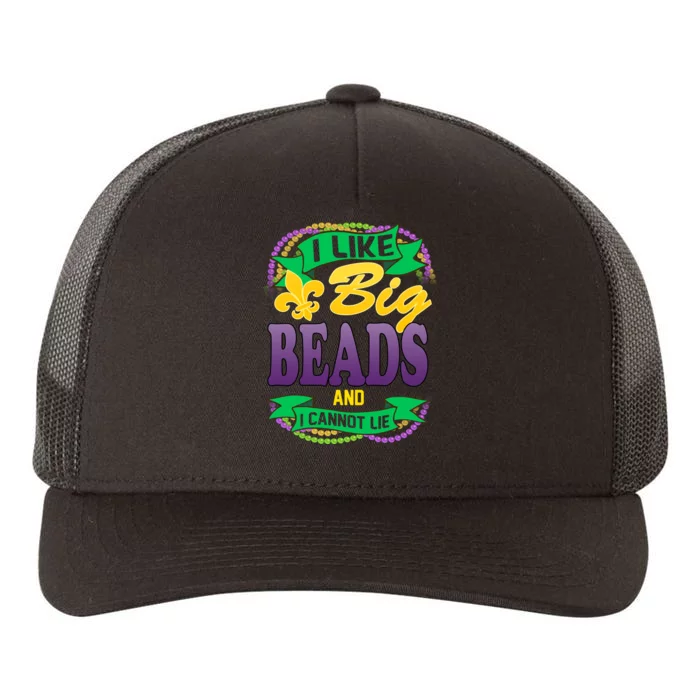 Mardi Gras I like big beads and i cannot lie Yupoong Adult 5-Panel Trucker Hat