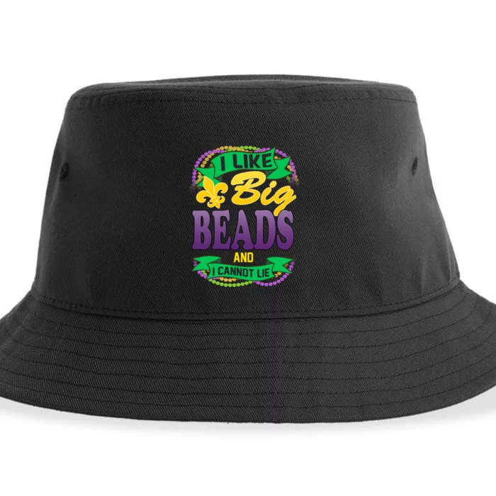 Mardi Gras I like big beads and i cannot lie Sustainable Bucket Hat