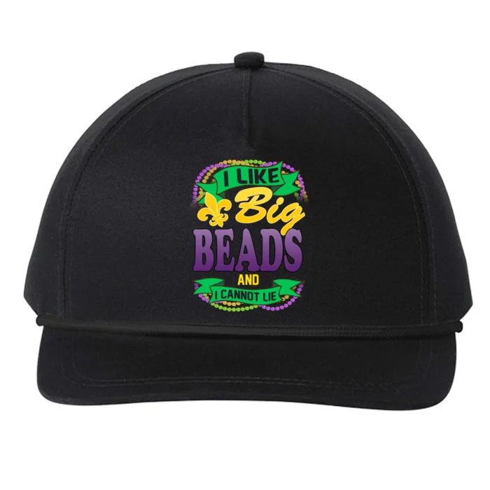 Mardi Gras I like big beads and i cannot lie Snapback Five-Panel Rope Hat