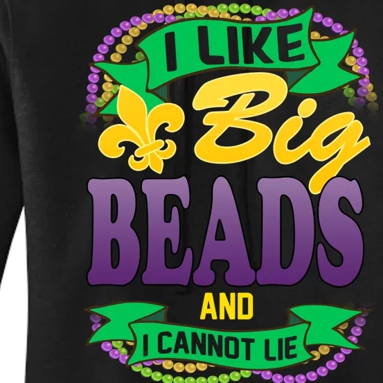 Mardi Gras I like big beads and i cannot lie Women's Pullover Hoodie