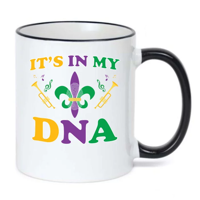 Mardi Gras It's My DNA Black Color Changing Mug