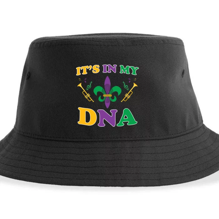 Mardi Gras It's My DNA Sustainable Bucket Hat