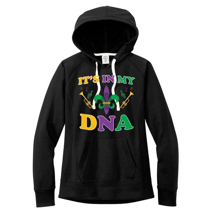 Mardi Gras It's My DNA Women's Fleece Hoodie