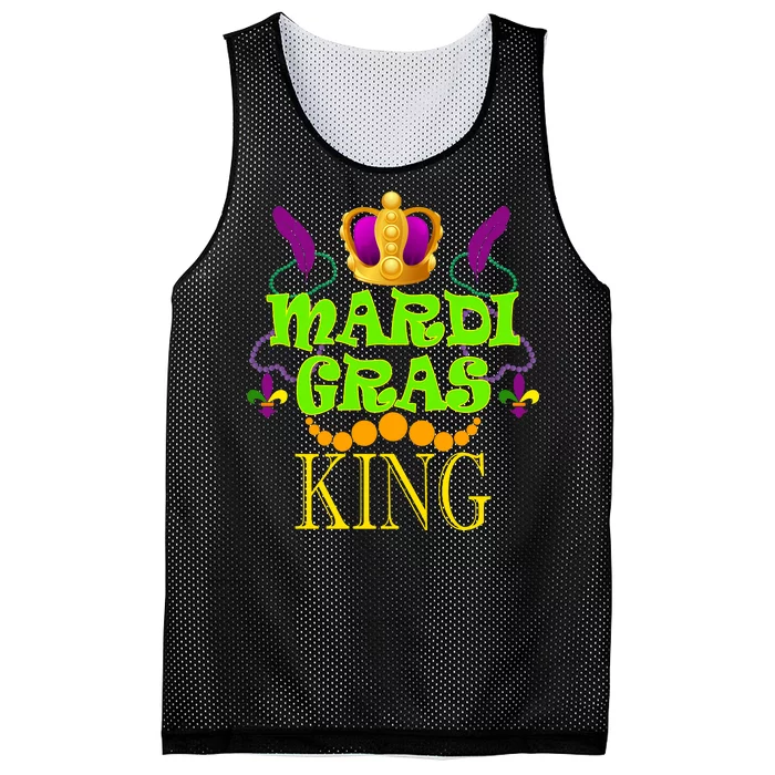 Mardi Gras King Mesh Reversible Basketball Jersey Tank