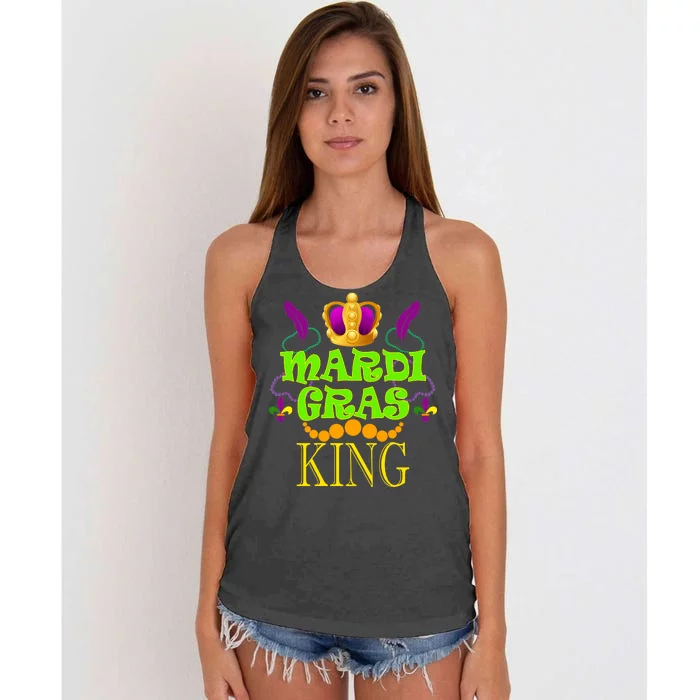 Mardi Gras King Women's Knotted Racerback Tank