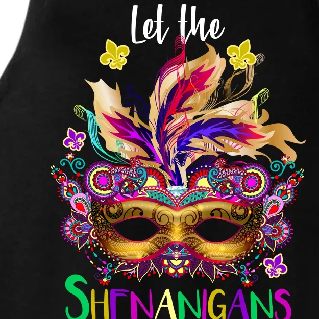 Mardi Gras Let The Shenanigans Begin Ladies Tri-Blend Wicking Tank