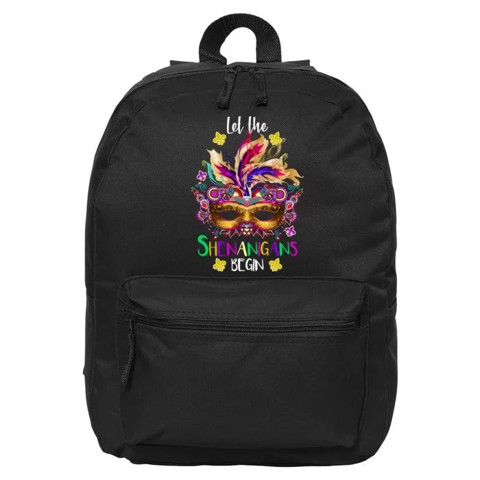 Mardi Gras Let The Shenanigans Begin 16 in Basic Backpack