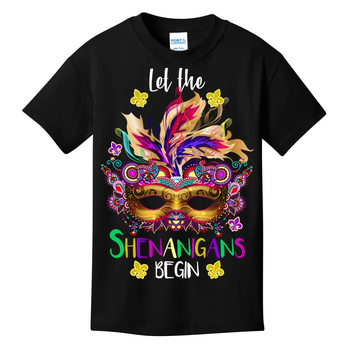 Mardi Gras Let The Shenanigans Begin Kids T-Shirt