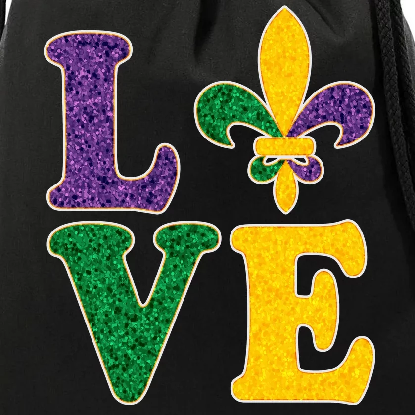 Mardi Gras Love Spade Drawstring Bag