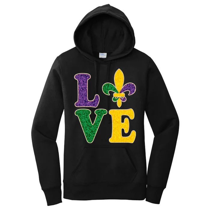 Mardi Gras Love Spade Women's Pullover Hoodie