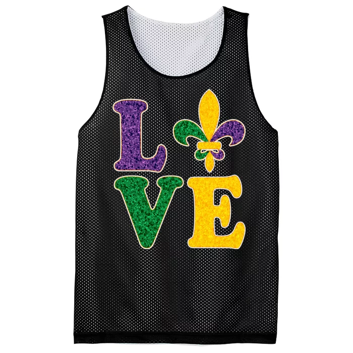 Mardi Gras Love Spade Mesh Reversible Basketball Jersey Tank