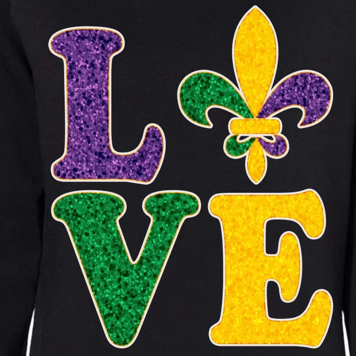 Mardi Gras Love Spade Womens California Wash Sweatshirt