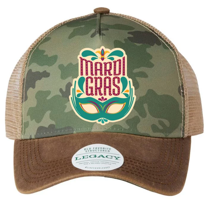 Mardi Gras Mask Legacy Tie Dye Trucker Hat