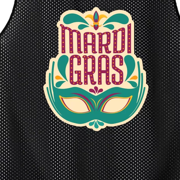 Mardi Gras Mask Mesh Reversible Basketball Jersey Tank