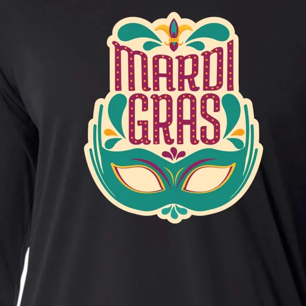 Mardi Gras Mask Cooling Performance Long Sleeve Crew