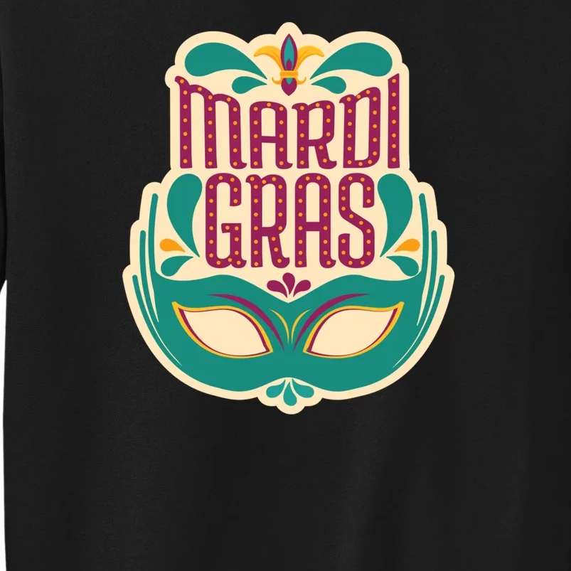 Mardi Gras Mask Tall Sweatshirt