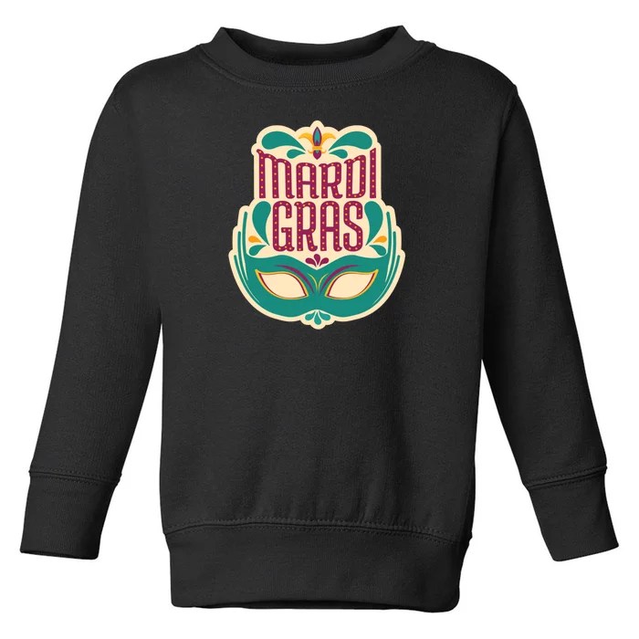 Mardi Gras Mask Toddler Sweatshirt