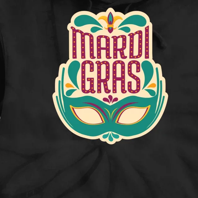 Mardi Gras Mask Tie Dye Hoodie