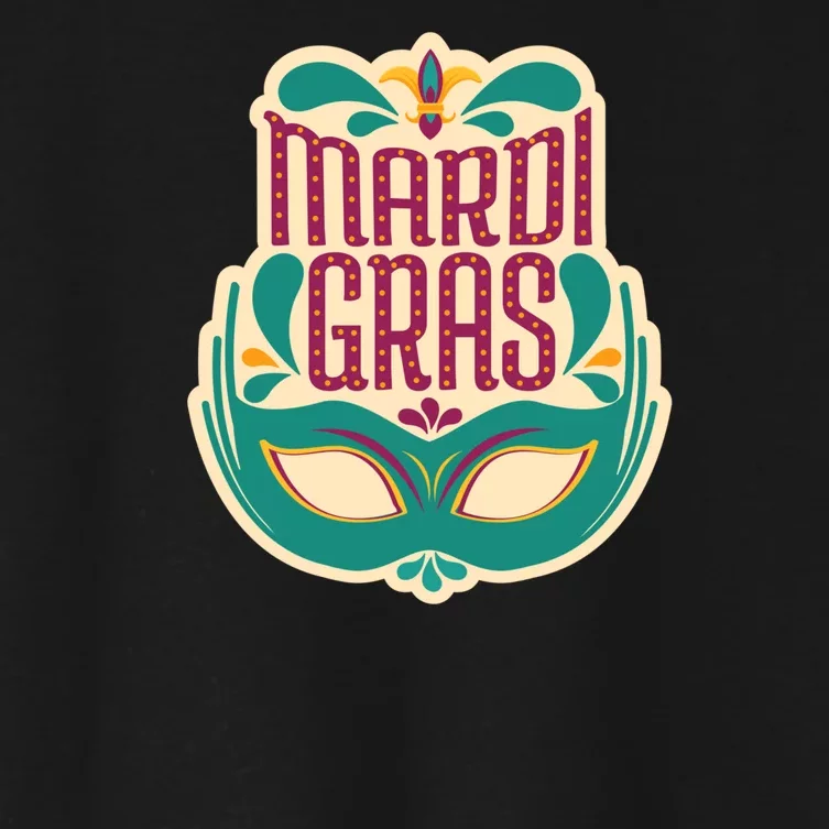 Mardi Gras Mask Women's Crop Top Tee