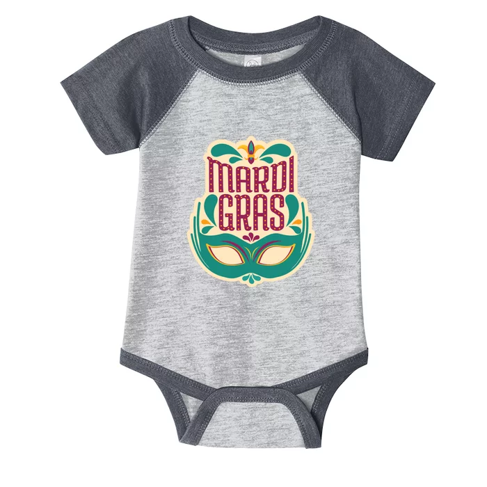 Mardi Gras Mask Infant Baby Jersey Bodysuit