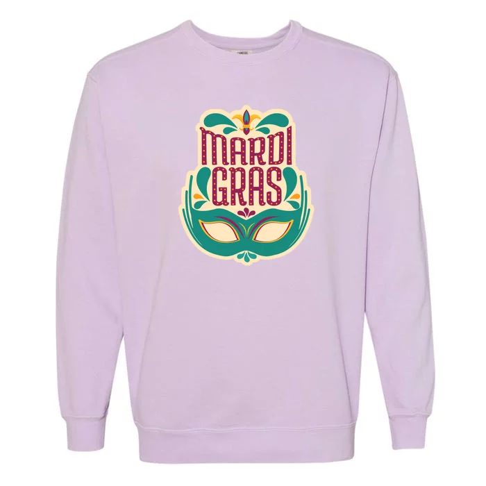 Mardi Gras Mask Garment-Dyed Sweatshirt