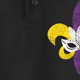 Mardi Gras Mask Spade Dry Zone Grid Performance Polo