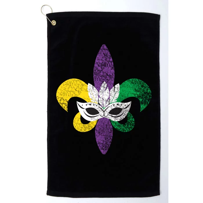 Mardi Gras Mask Spade Platinum Collection Golf Towel