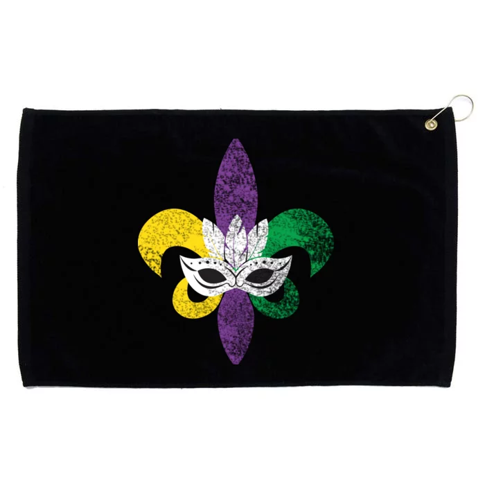 Mardi Gras Mask Spade Grommeted Golf Towel