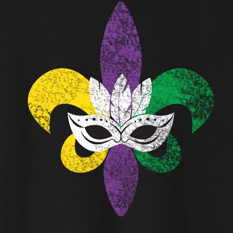 Mardi Gras Mask Spade Women's Crop Top Tee