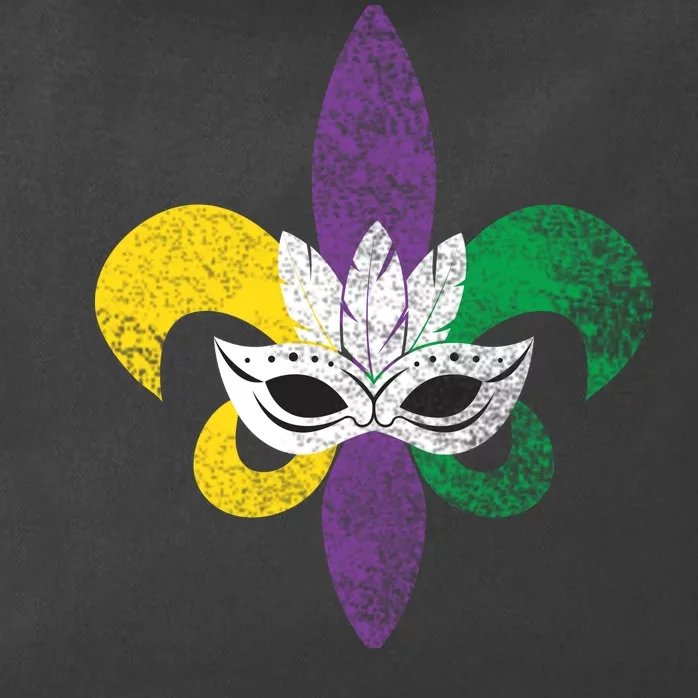 Mardi Gras Mask Spade Zip Tote Bag