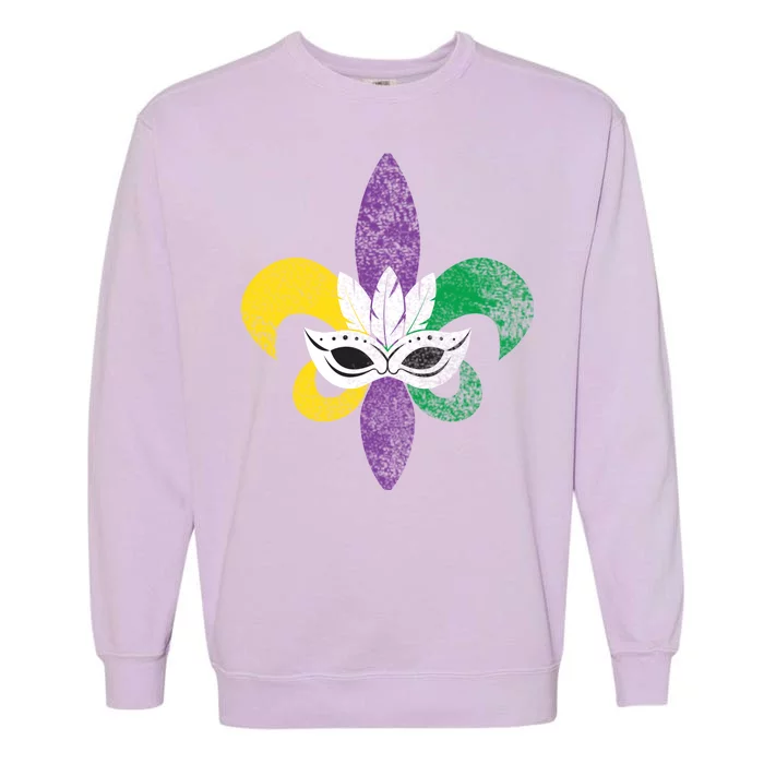 Mardi Gras Mask Spade Garment-Dyed Sweatshirt