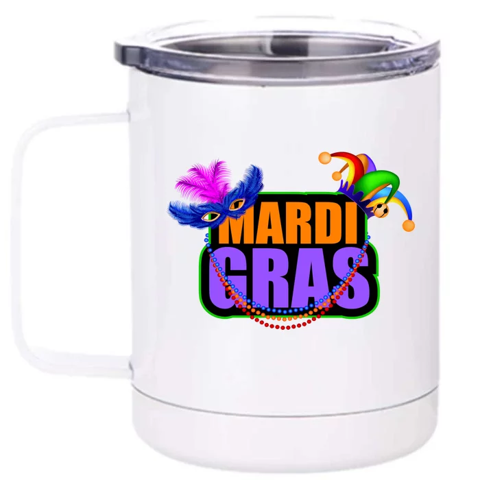 Mardi Gras Original Front & Back 12oz Stainless Steel Tumbler Cup