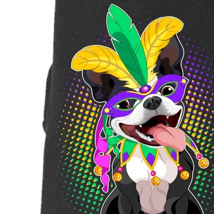 Mardi Gras Party Dog Doggie 3-End Fleece Hoodie