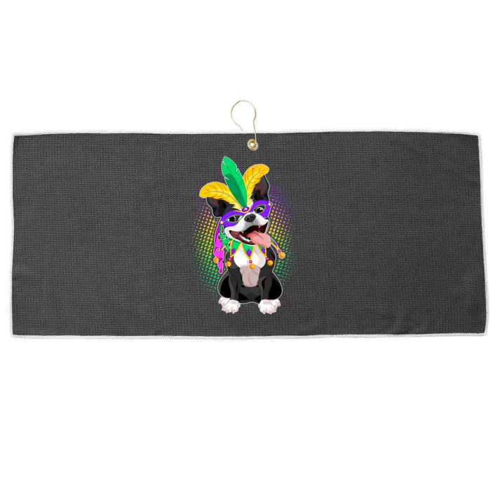 Mardi Gras Party Dog Large Microfiber Waffle Golf Towel