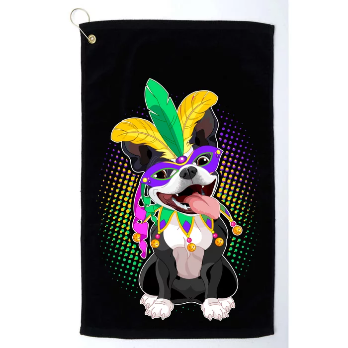 Mardi Gras Party Dog Platinum Collection Golf Towel