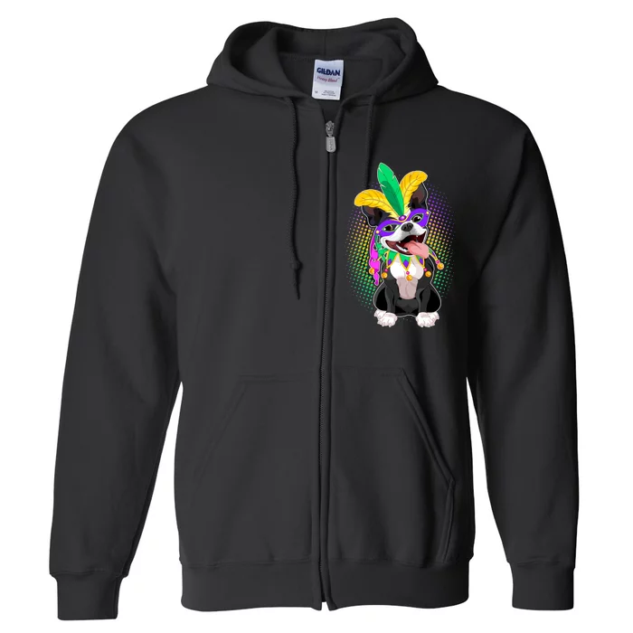 Mardi Gras Party Dog Full Zip Hoodie