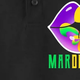 Mardi Gras Party Lips Dry Zone Grid Performance Polo