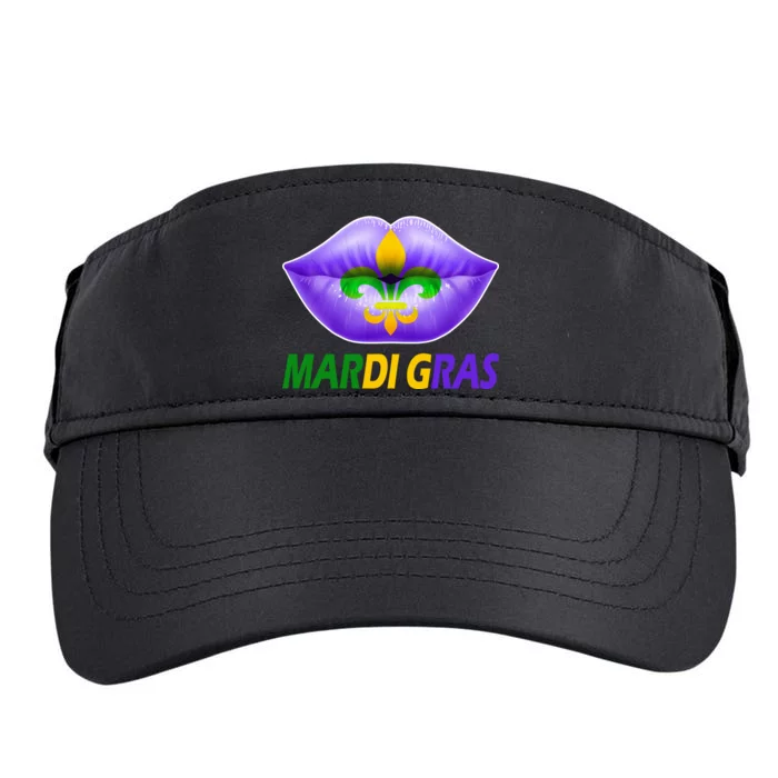 Mardi Gras Party Lips Fleur De Lis Adult Drive Performance Visor