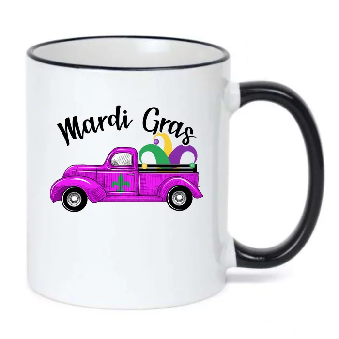 Mardi Gras Party Truck Black Color Changing Mug