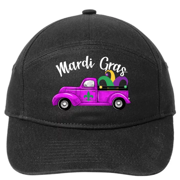 Mardi Gras Party Truck 7-Panel Snapback Hat