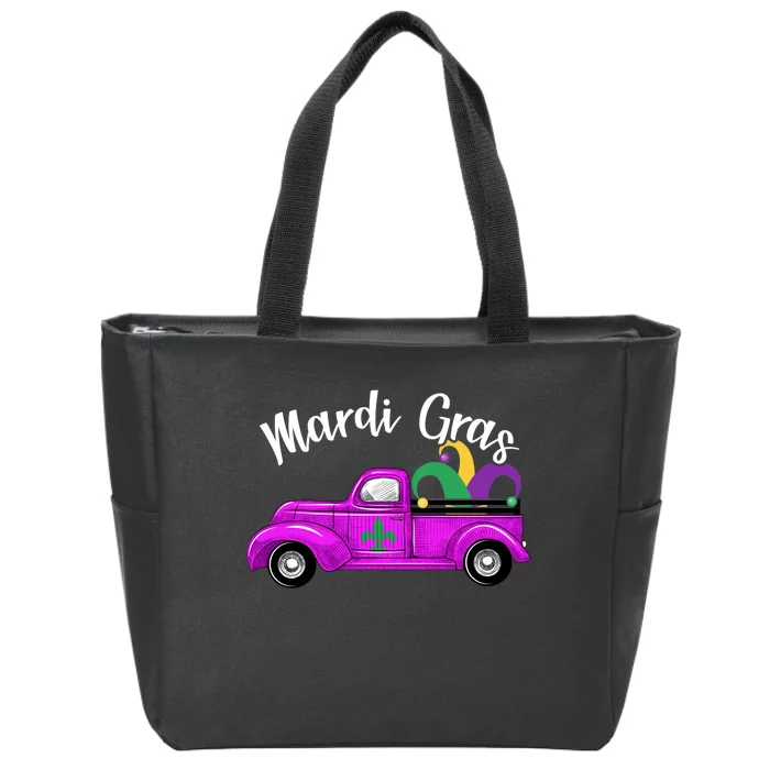 Mardi Gras Party Truck Zip Tote Bag