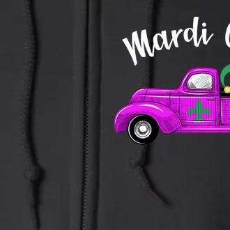 Mardi Gras Party Truck Full Zip Hoodie