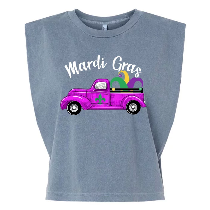 Mardi Gras Party Truck Garment-Dyed Women's Muscle Tee