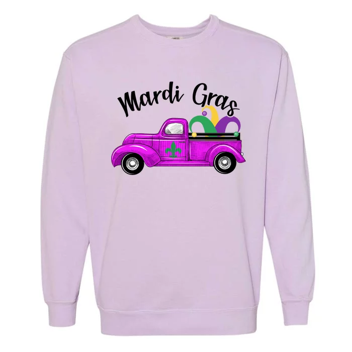 Mardi Gras Party Truck Garment-Dyed Sweatshirt