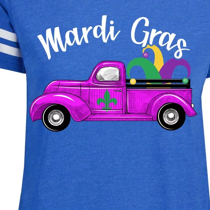 Mardi Gras Party Truck Enza Ladies Jersey Football T-Shirt